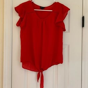 3/$15 Red Knotted Top